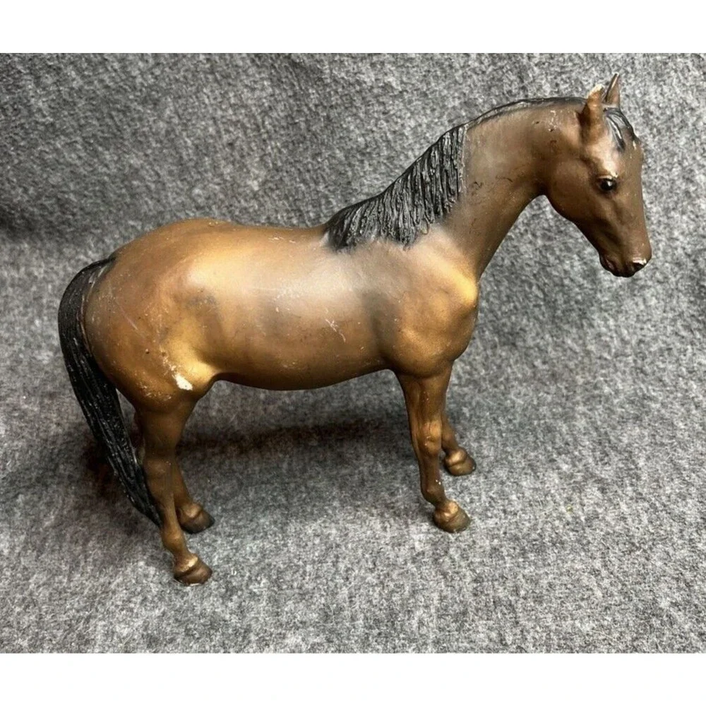 Vintage Breyer #3155 Thoroughbred Mare & Suckling Foal Set Dark Variation Horse